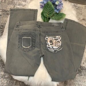 Mecca Femme Relaxed Fit Distressed Gray women’s Jeans Sz 15/16 NEW!